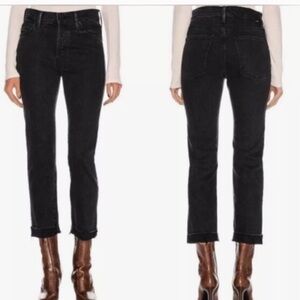 MOTHER Jeans Size 28 The Scrapper Cuff Ankle Fray